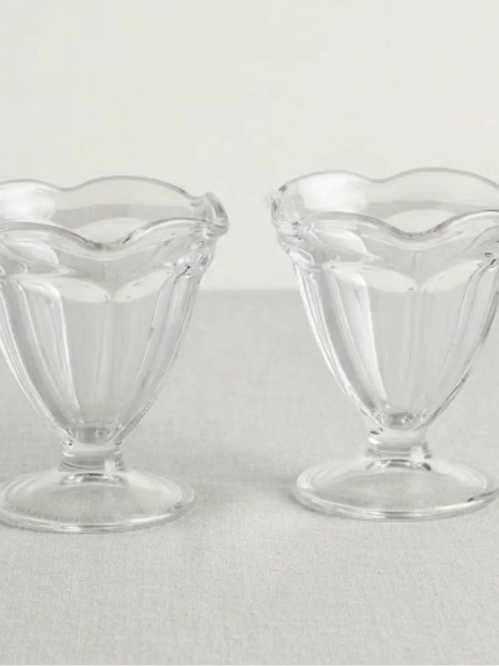 Clear Glass Dessert Cups - Set of 2